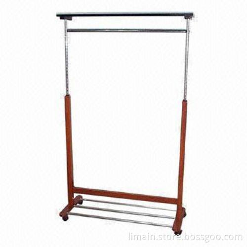Wooden Garment Rack in Black Color, Measures 38 x 18 x 56<sup>1/4</sup> Inches